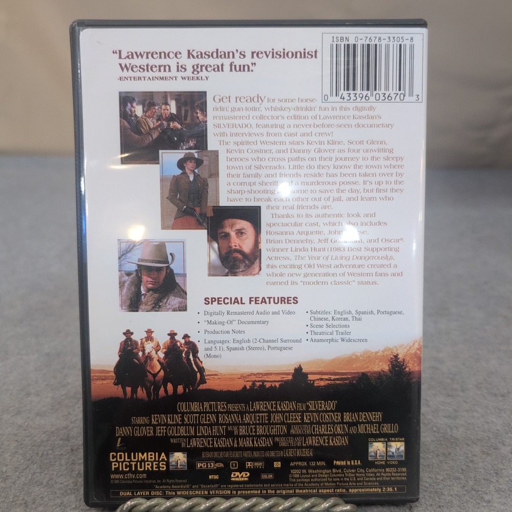 Silverado Collectors Edition DVD Widescreen Lawrence Kasdan Kevin Costner VG+ - Picture 2 of 2